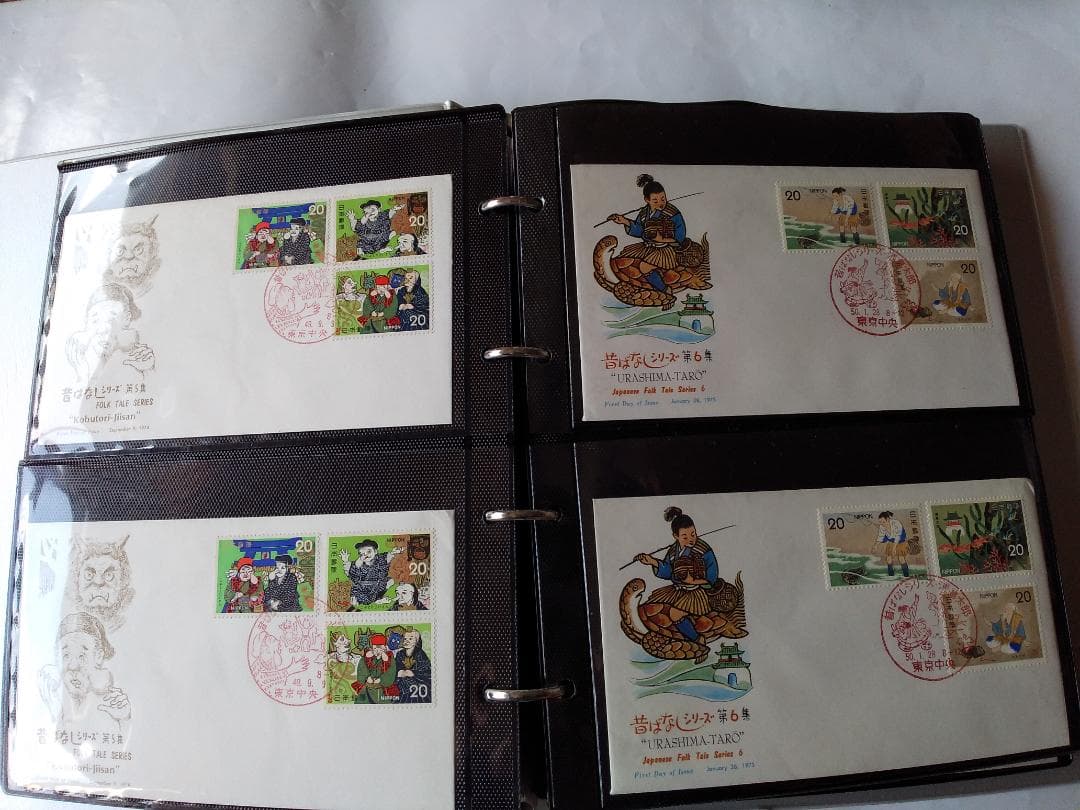 初日カバー 昔ばなしシリーズ 世界遺産シリーズ 他 切手コレクション 55通新品