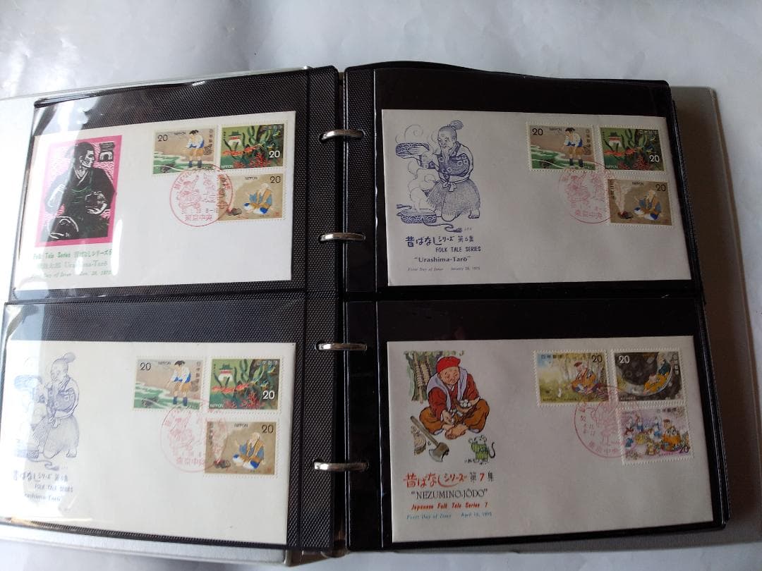 初日カバー 昔ばなしシリーズ 世界遺産シリーズ 他 切手コレクション 55通新品