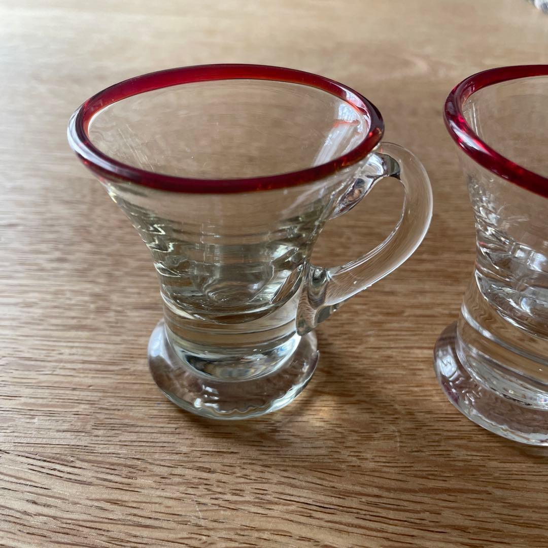 アイスクリームコップ　氷コップ　手吹きガラス　アンティーク　骨董　大正昭和