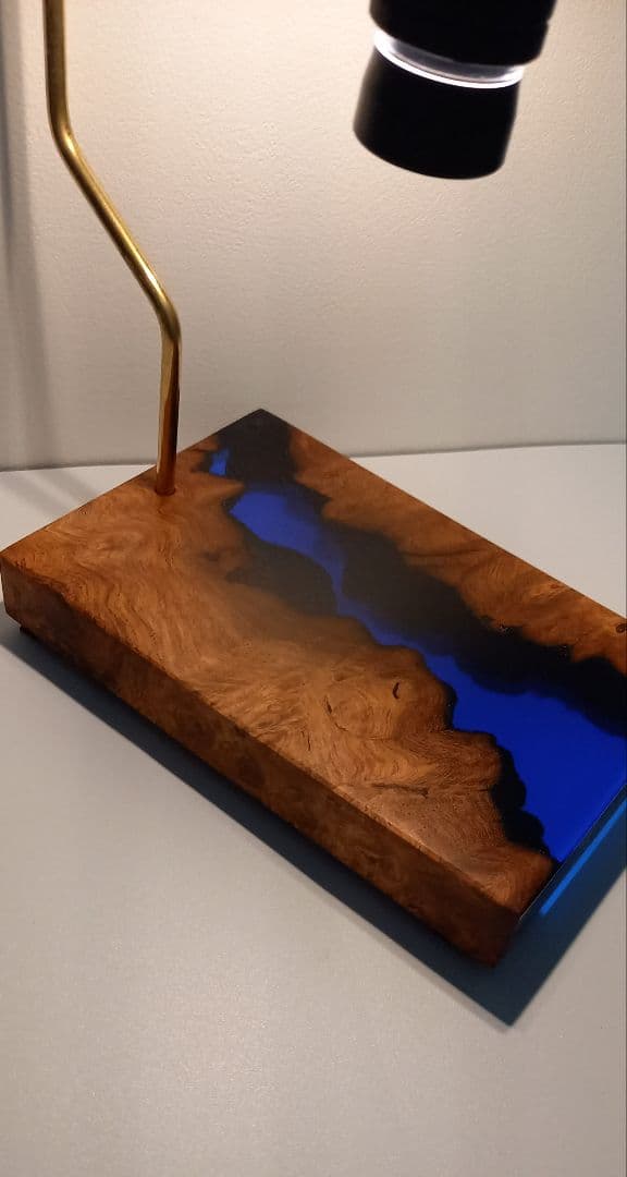 ランタンスタンド　スタンドライト　ゴールゼロ　ウッドレジン　レジンウッド