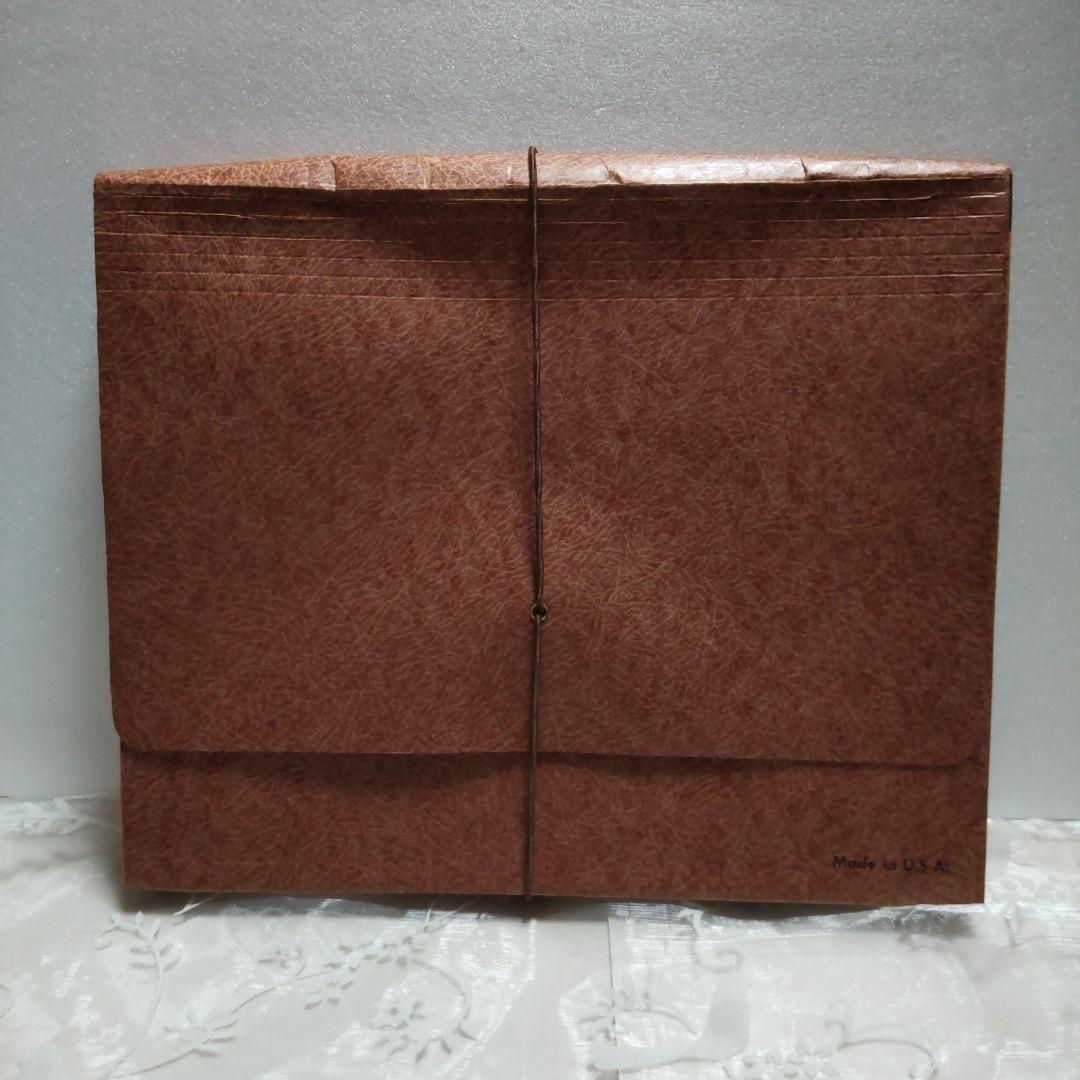 ヴィンテージ　蛇腹ファイル　ブラウン　MADE IN U.S.A.