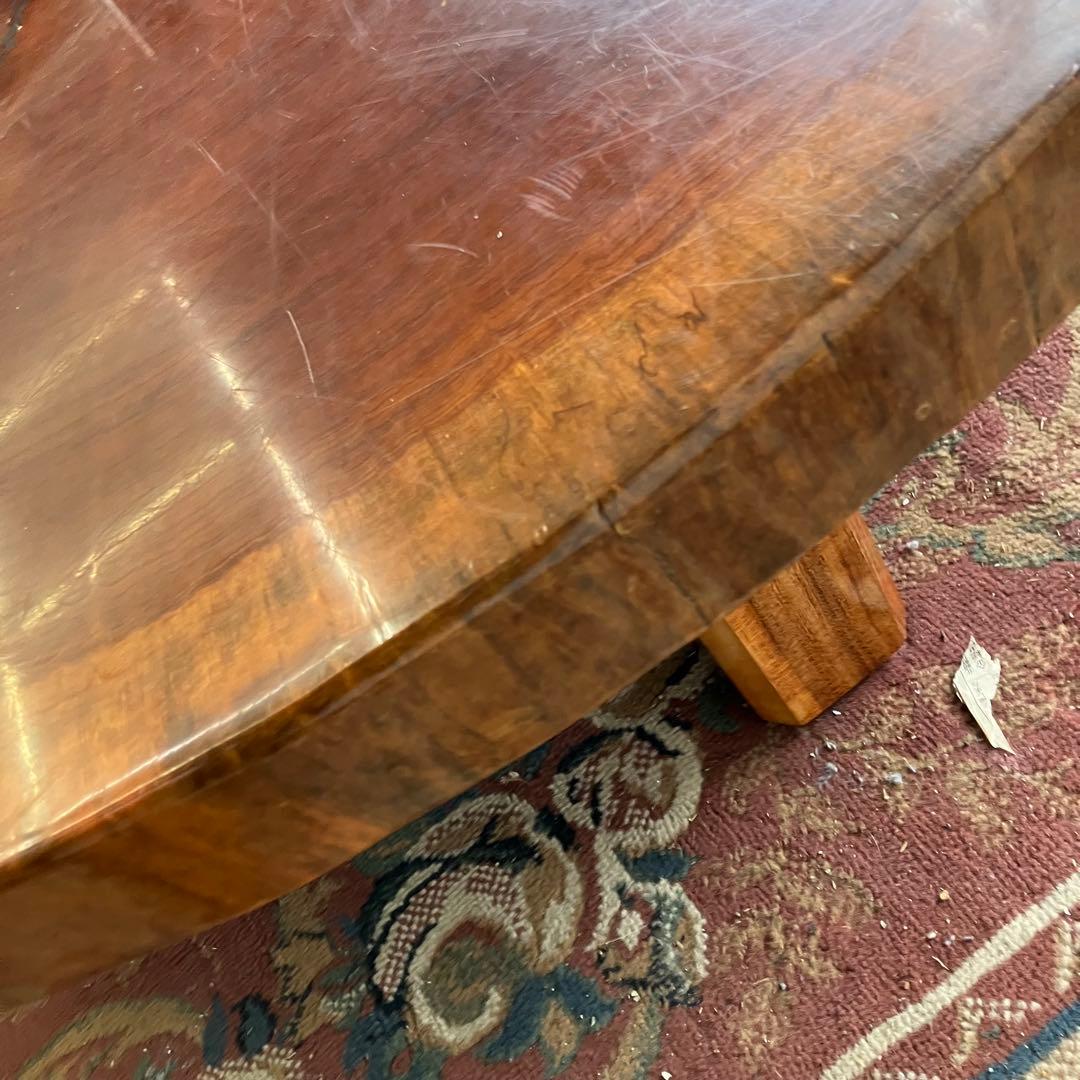 昭和レトロ 銘木 欅材 一枚板 大型座卓 円卓 センターテーブル サイドテーブル