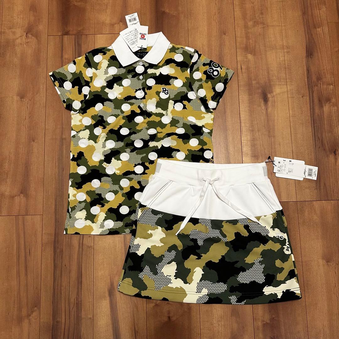 パーリーゲイツ　サイズ0 セットアップ　半袖ポロシャツ　　ストレッチスカート　夏