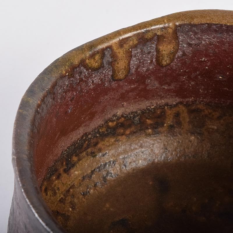 茶道具　備前焼　中村六郎作　茶碗　共布共箱　D　R8973