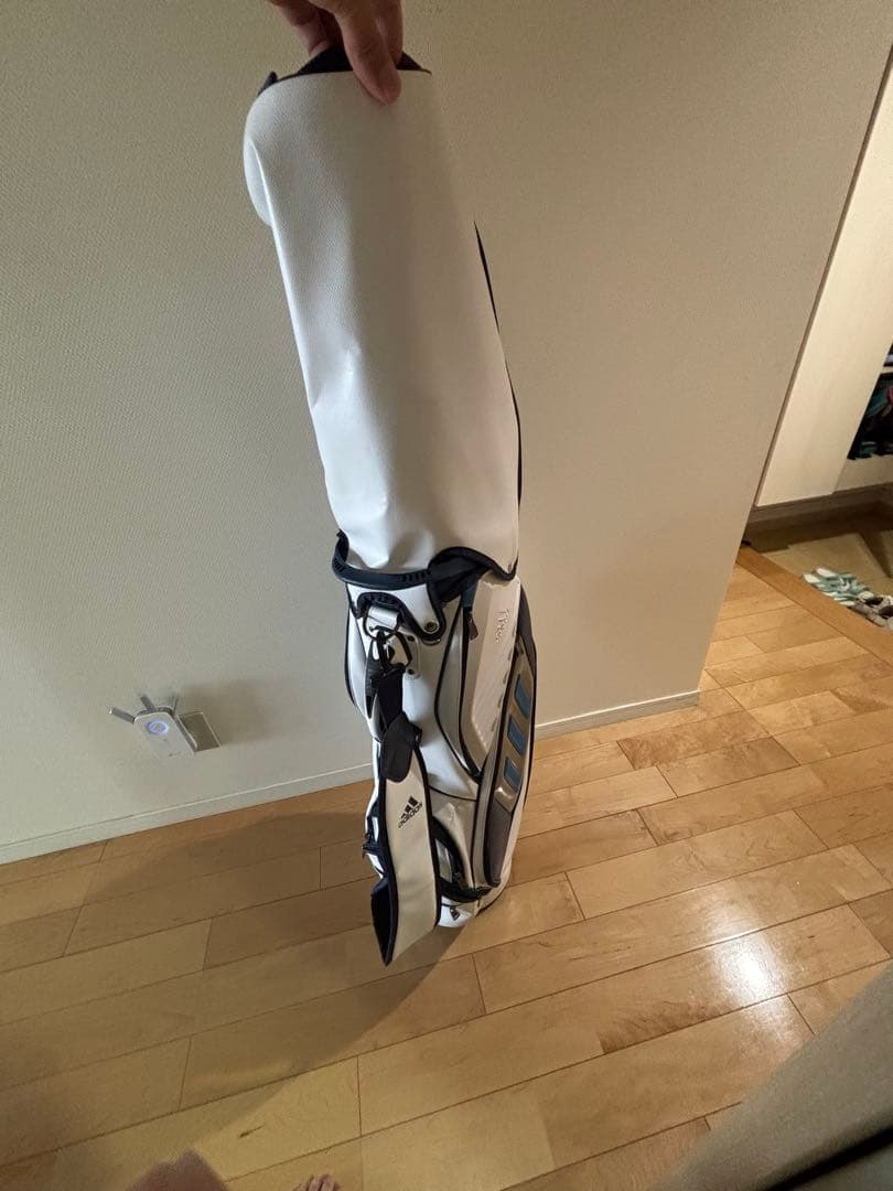 adidas キャディバッグ ホワイト/ブルー