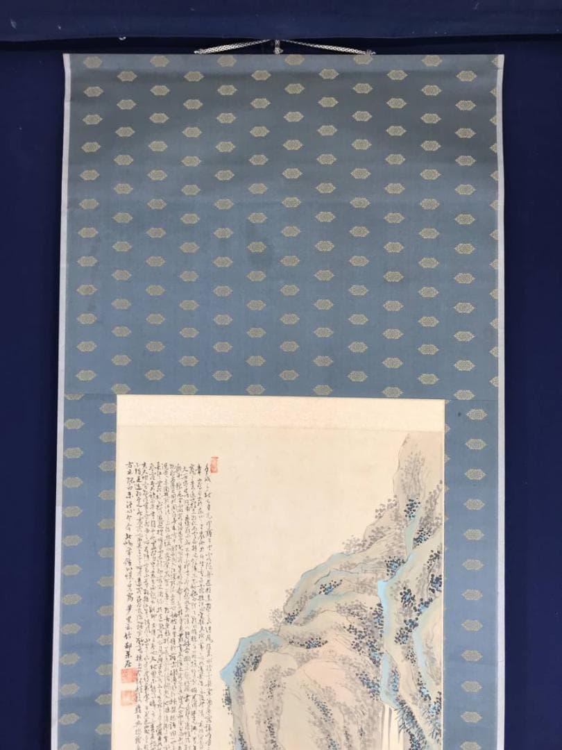 【真作】竹邨/赤壁画賛/山水人物画賛/掛軸/名家伝来/AB-893