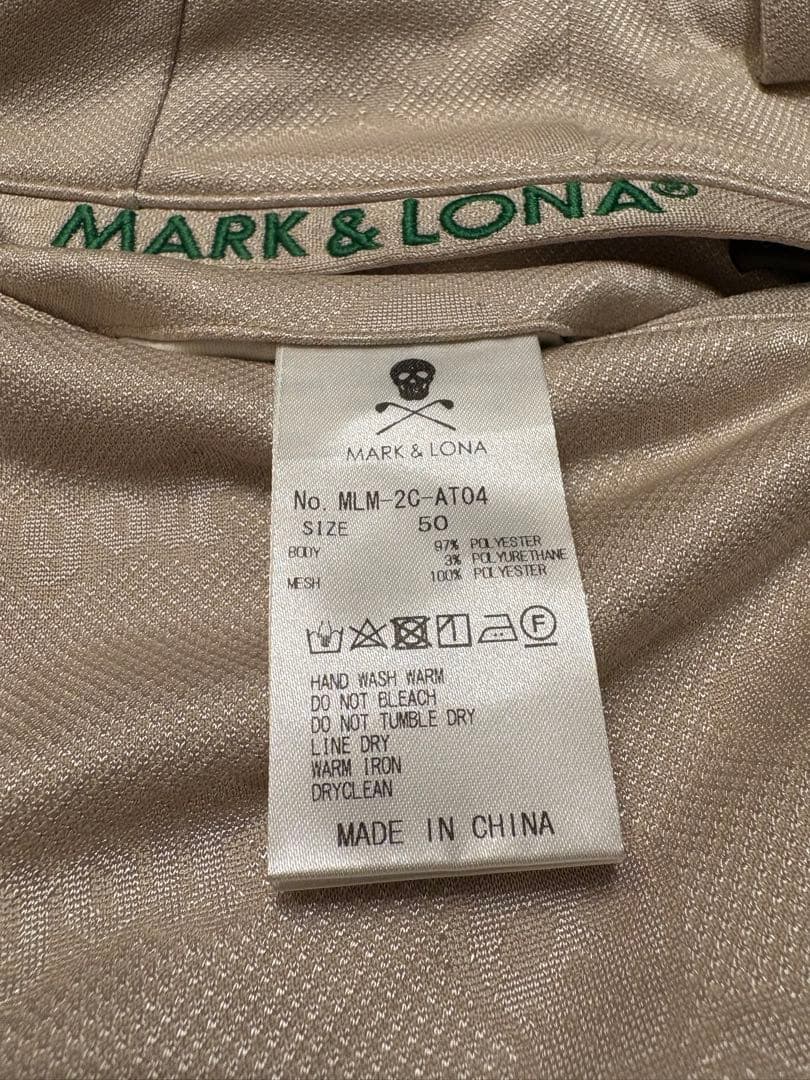 MARK&LONA 刺繍ロゴ ベージュパンツ