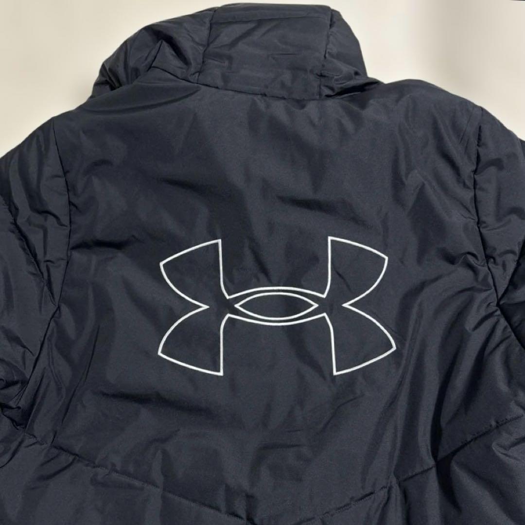 美品✨アンダーアーマー ベンチコート ブラック ロング　LG ロゴ