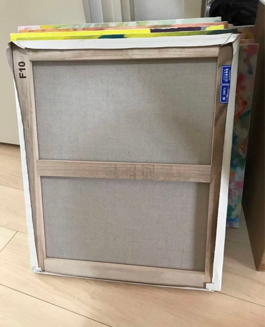 F10サイズ　古キャンバス(麻100%)19枚セット　世界堂