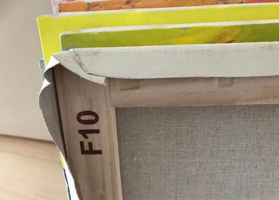 F10サイズ　古キャンバス(麻100%)19枚セット　世界堂