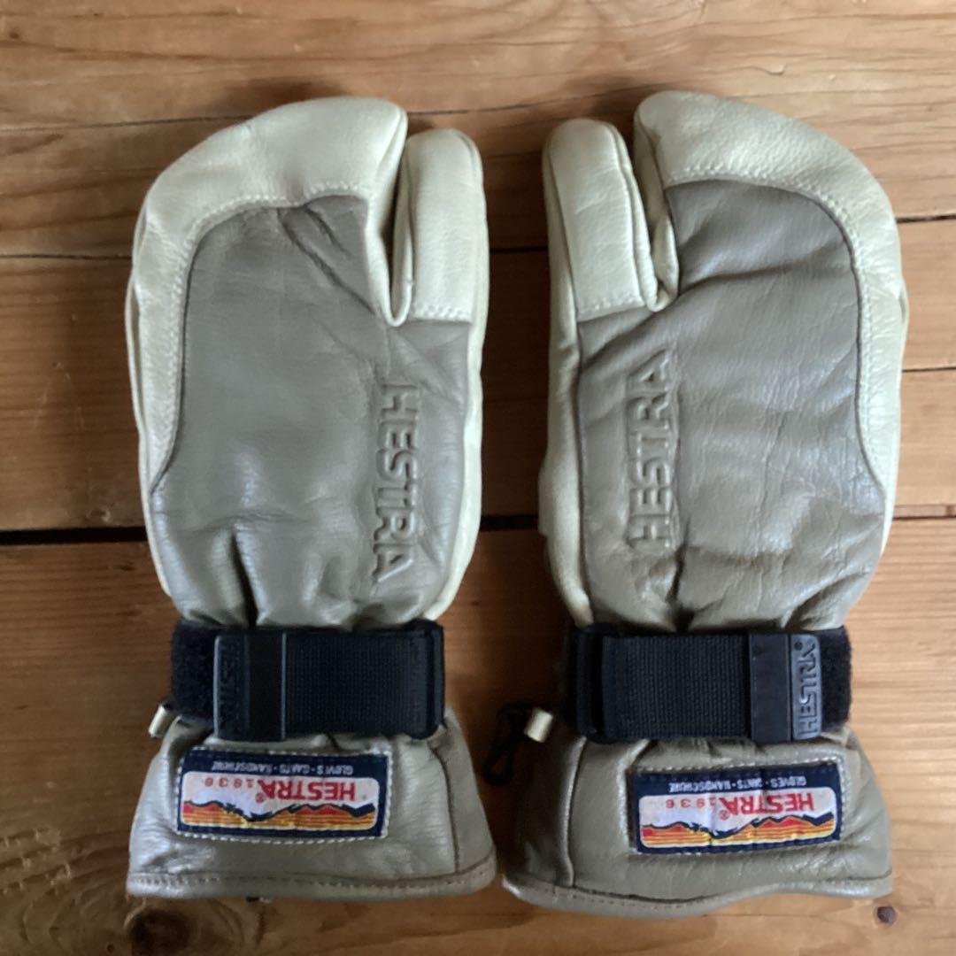 HESTRA スリーフィンガー　グローブ　フルレザー　サイズ5