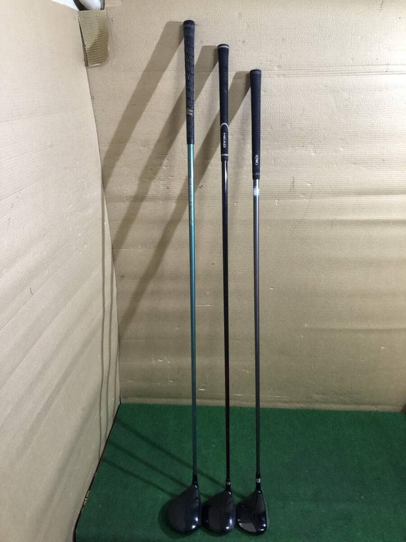 男性向け右打ち用 中古ゴルフクラブセット スポルディング など混成 13本組