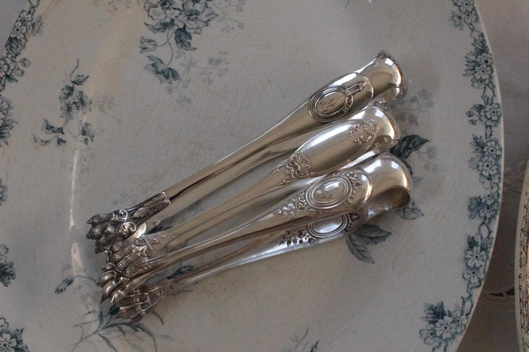 フランスアンティーク/ショワジールロア・バラのオーバルプレート