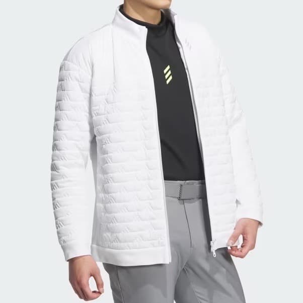 【2XL】秋冬 アディダス ゴルフ コードカオス 中綿 キルトジャケット 白