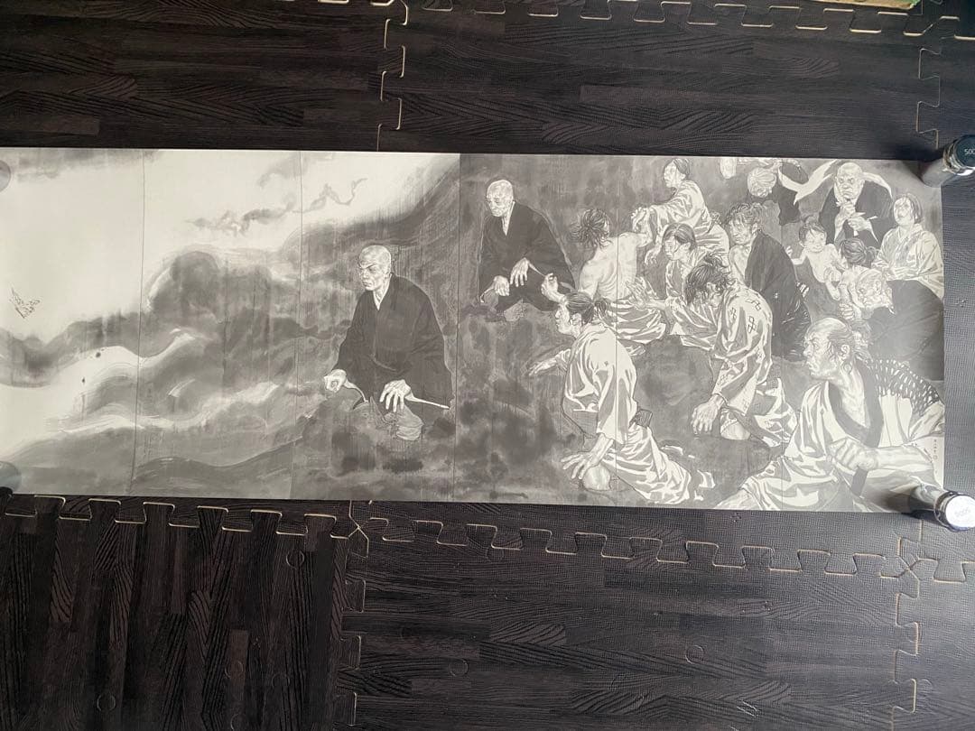 井上雄彦　親鸞　屏風　左右セット