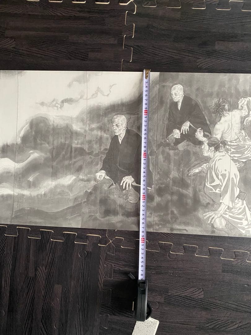 井上雄彦　親鸞　屏風　左右セット