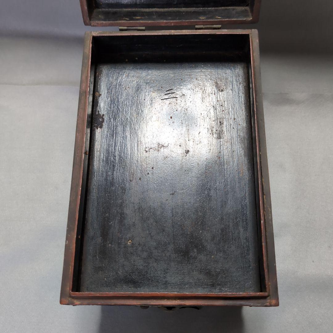 李朝朱漆塗櫛箱　李朝化粧箱　木製箱　 朱漆塗櫛箱　李朝収納箱　李朝民芸家具