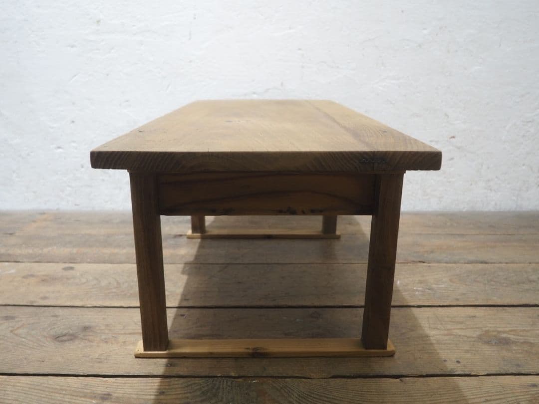 1257 　アンティーク　杉の文机　ローテーブル　陳列台　デスク　古家具　レトロ