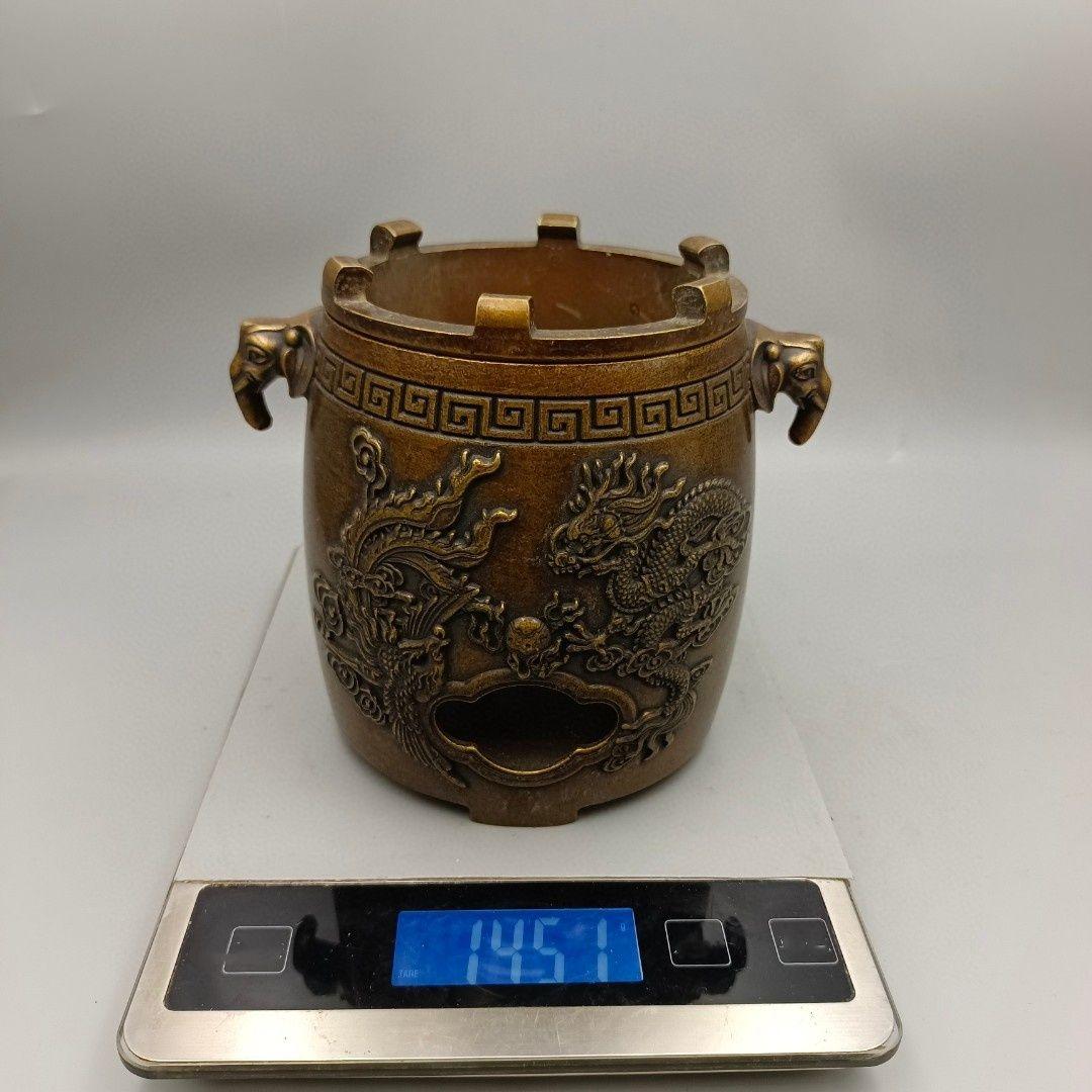 銅器 煮茶炉 温酒炉 風炉 茶道煮茶器 銅炉 装飾品 置物