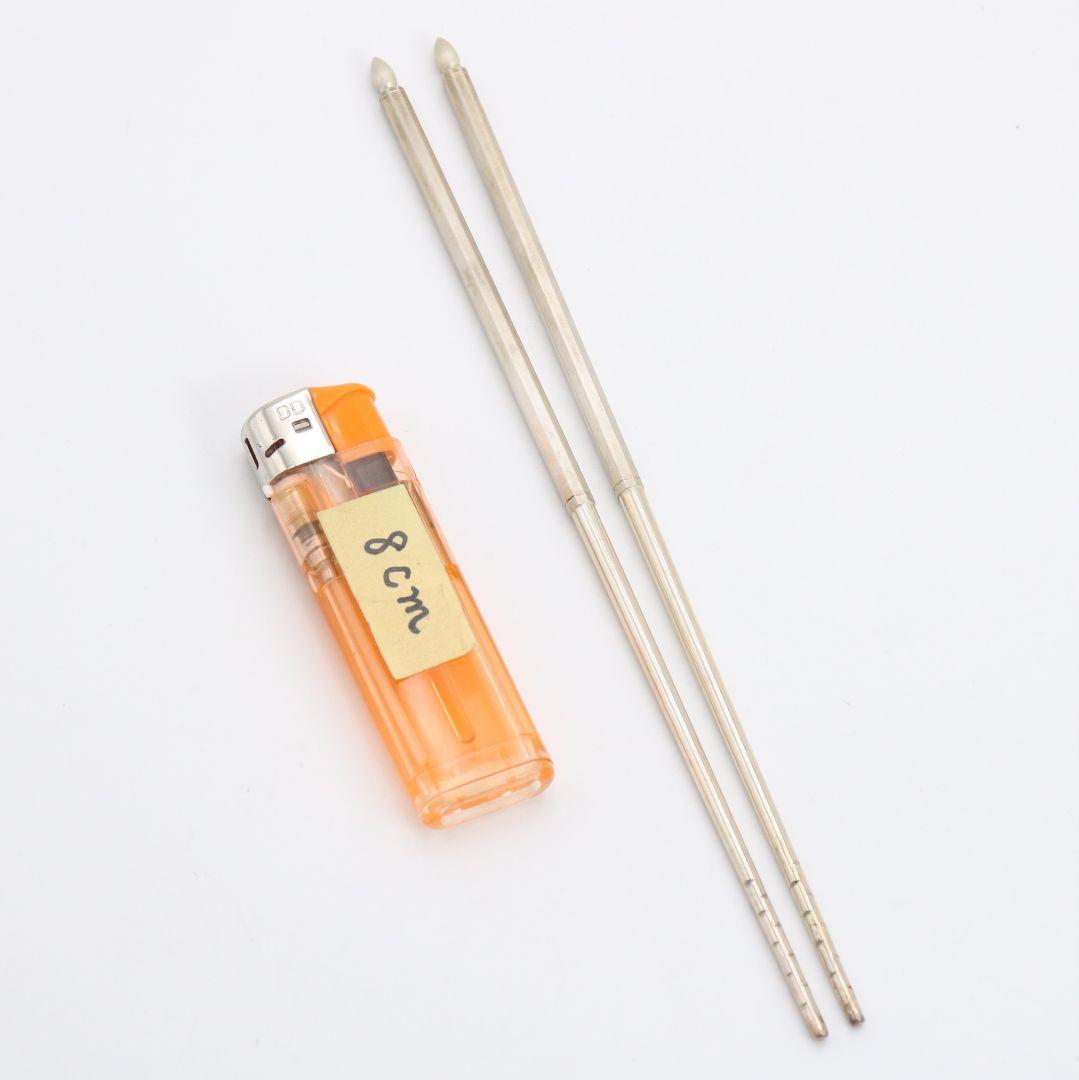 金谷五良三郎造 静和堂 南鐐椎頭八稜火箸 銀製刻印 約52g　C887　T1