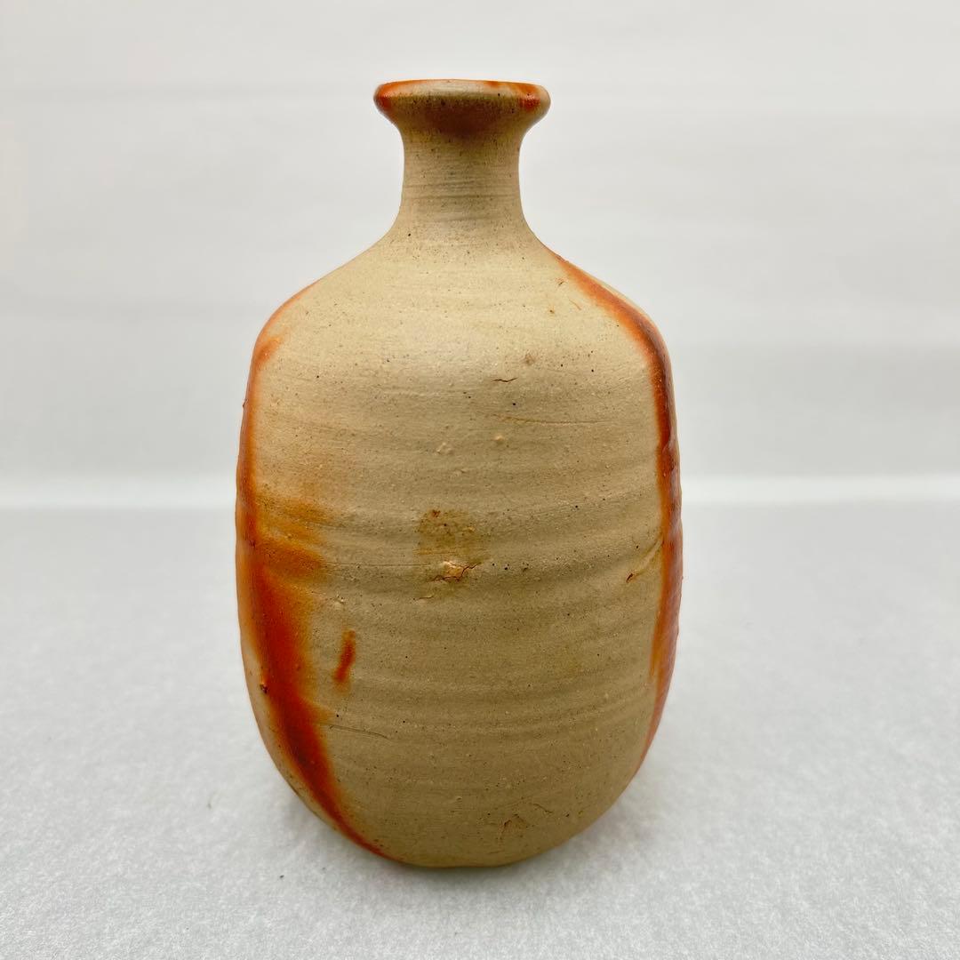 人間国宝・山本陶秀先生　備前焼緋襷徳利　四方桟共箱A