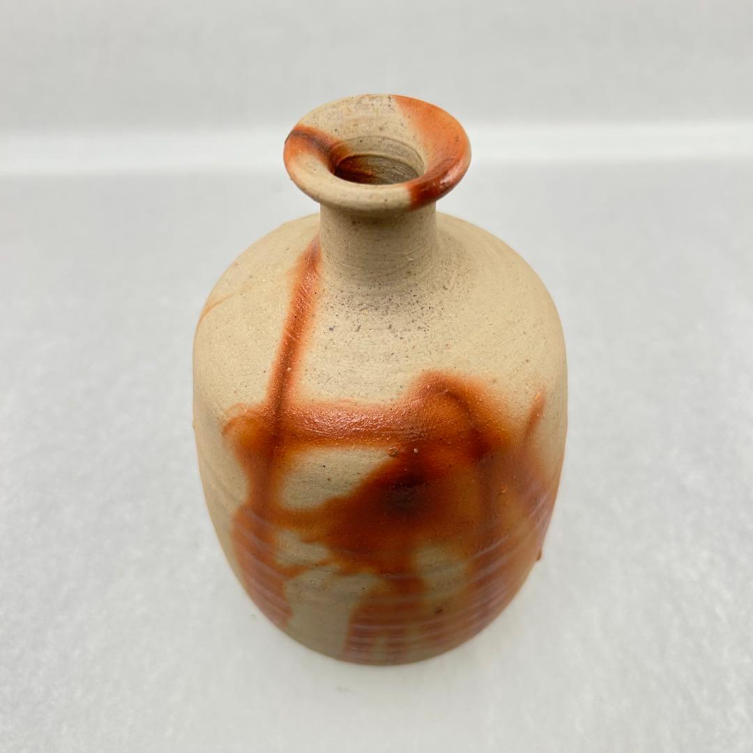 人間国宝・山本陶秀先生　備前焼緋襷徳利　四方桟共箱A