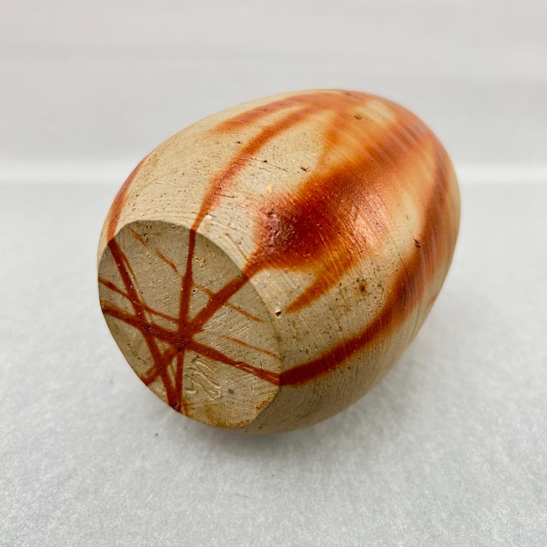 人間国宝・山本陶秀先生　備前焼緋襷徳利　四方桟共箱A