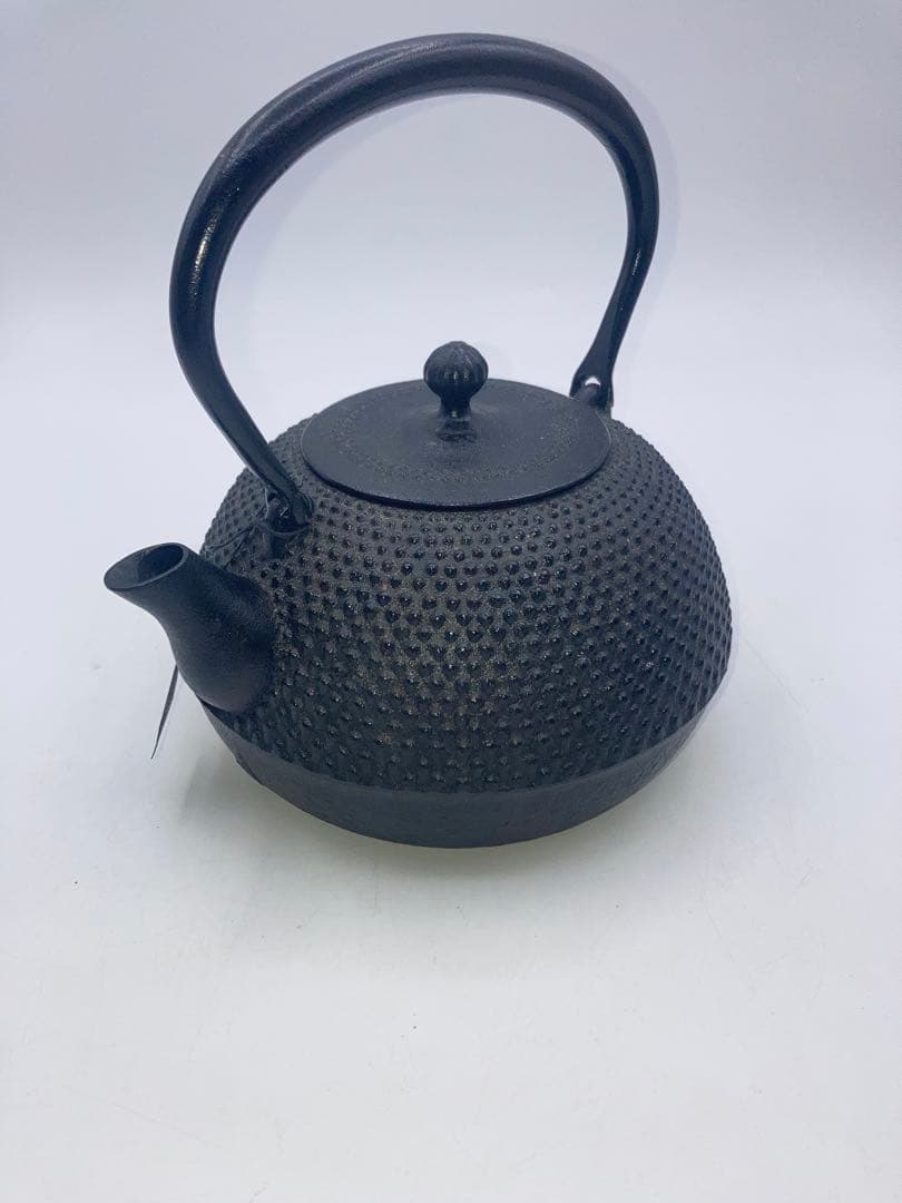 及富（南部宝生堂）南部鉄瓶　平成丸アラレ　黒色