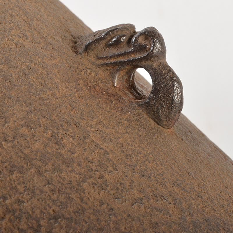 茶道具　釜師　伊藤鐐一造　肩衝筒釜　鉄釜　共箱　V　6567C