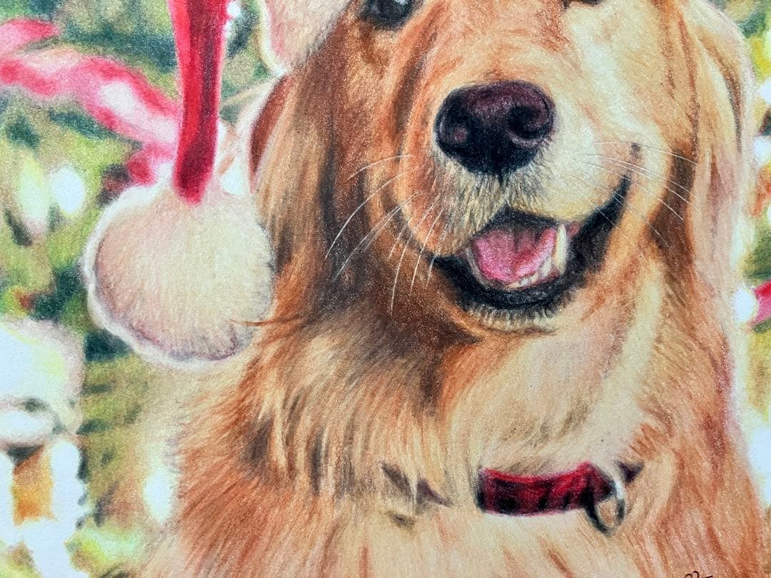 ワクワクリスマス 色鉛筆画