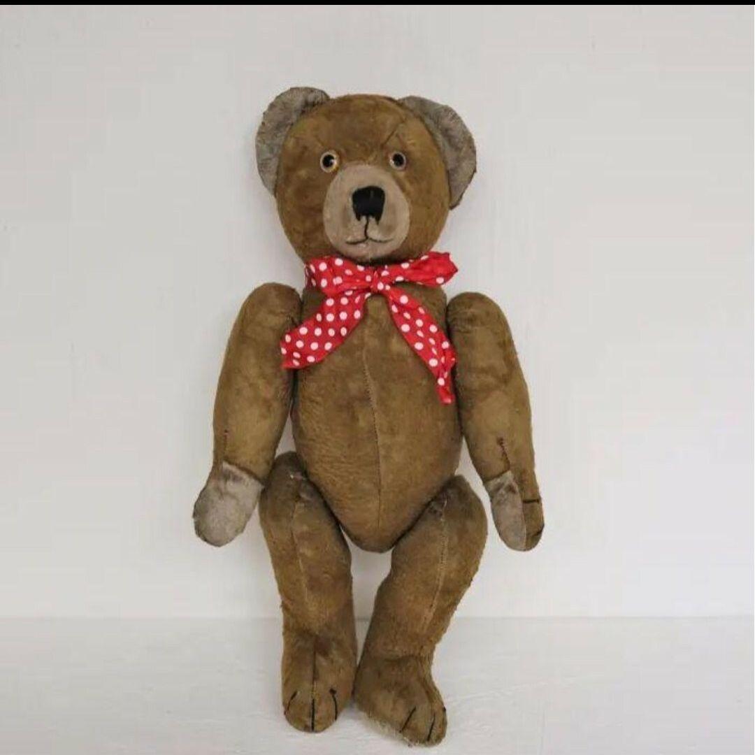 アンティーク 丸顔の古い テディベア フランス