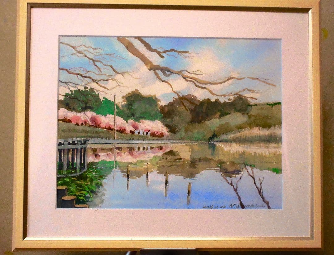 2016年 水彩画 風景画 F6サイズ 額装済み