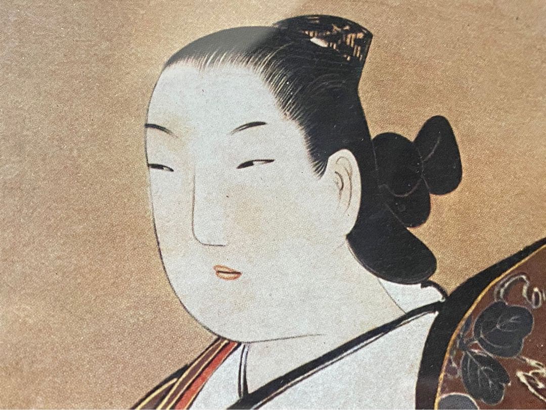 風前美人図 懐月堂安度 江戸期 当時物 希少 インテリア 額縁