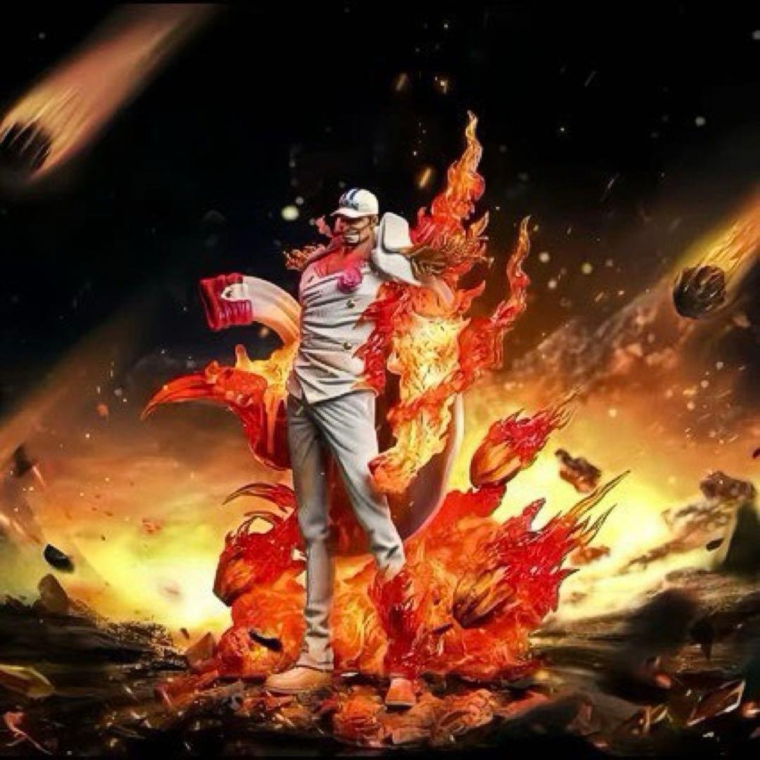 ワンピース　赤犬　サカズキ　白　フィギュア　ガレージキット