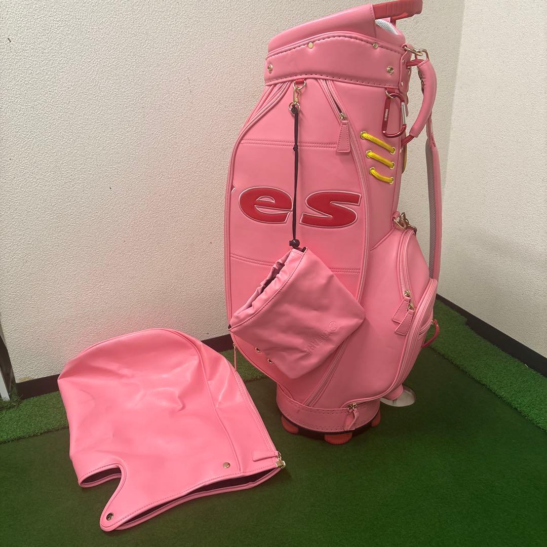 超美品YAMAHAレディースキャディバッグ ピンク　アイアンカバー付き