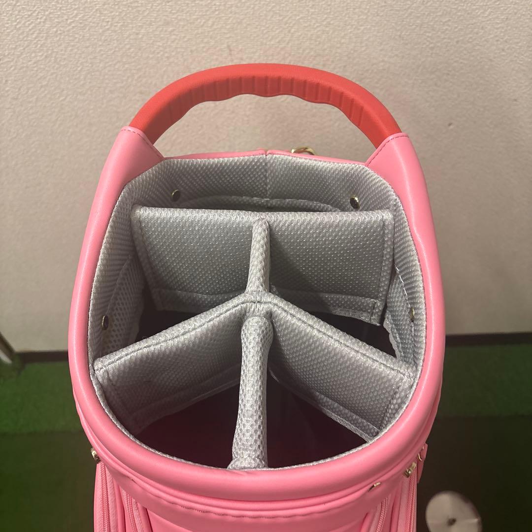 超美品YAMAHAレディースキャディバッグ ピンク　アイアンカバー付き