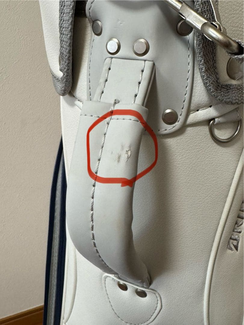 （美品）ブリヂストン キャディバッグ レディース　ホワイト/ネイビー（送料込み）