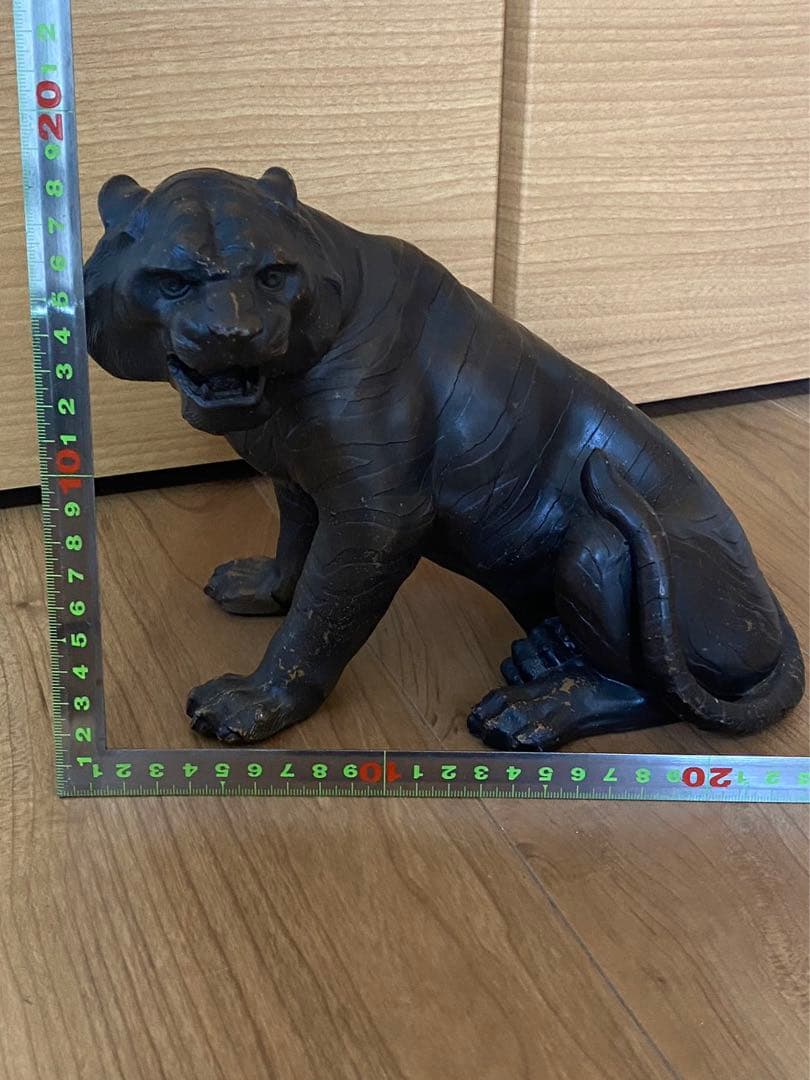 虎置物干支銅器製トラ在名 骨董品