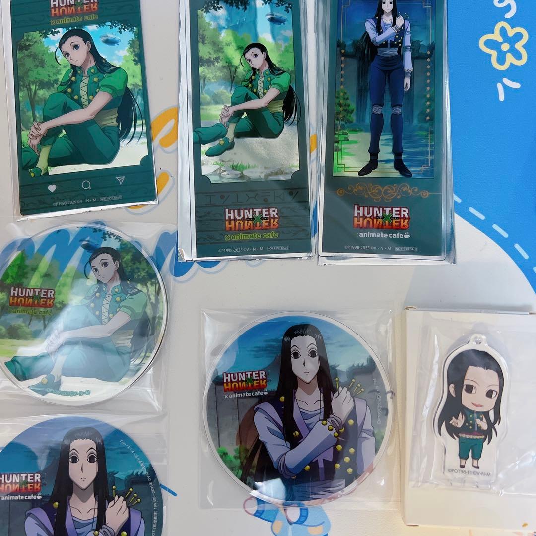 HUNTER×HUNTER イルミ アニメイトカフェアクリルコースター 缶バッジ