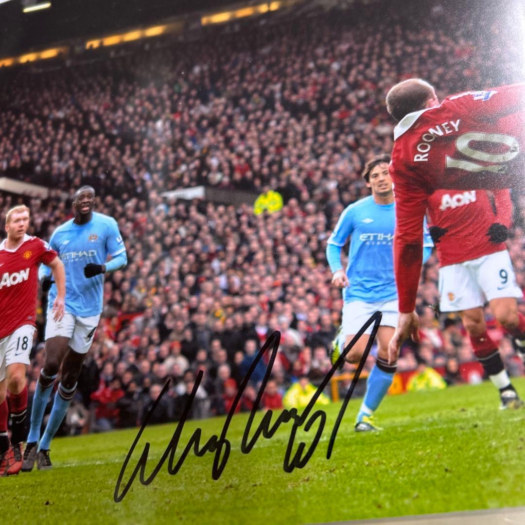 ウェイン・ルーニー 直筆サイン入りフォト マンチェスター・ユナイテッド