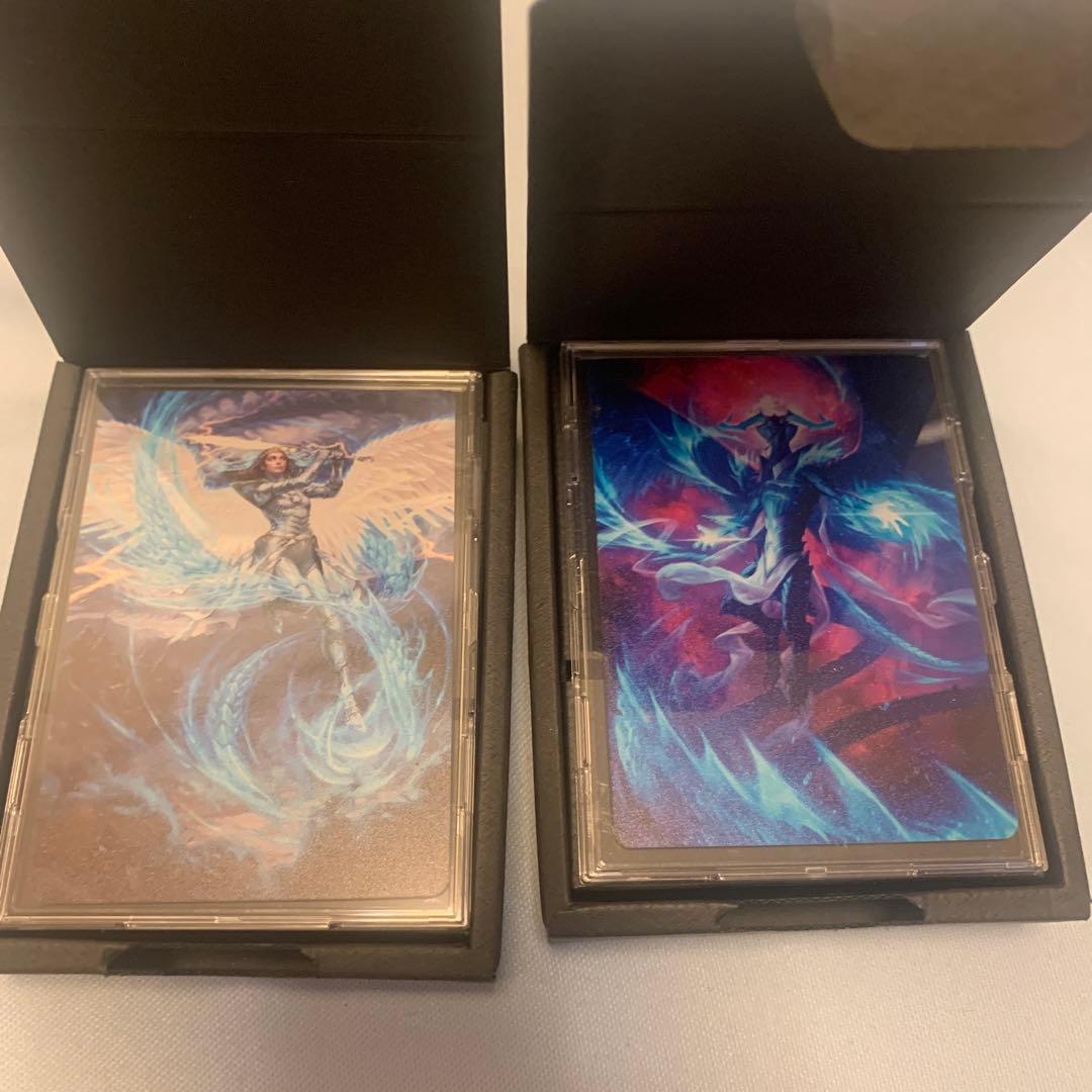 ステンレスアート2枚セット《嵐の目、ウギン》《嵐の討伐者、エルズペス》 mtg