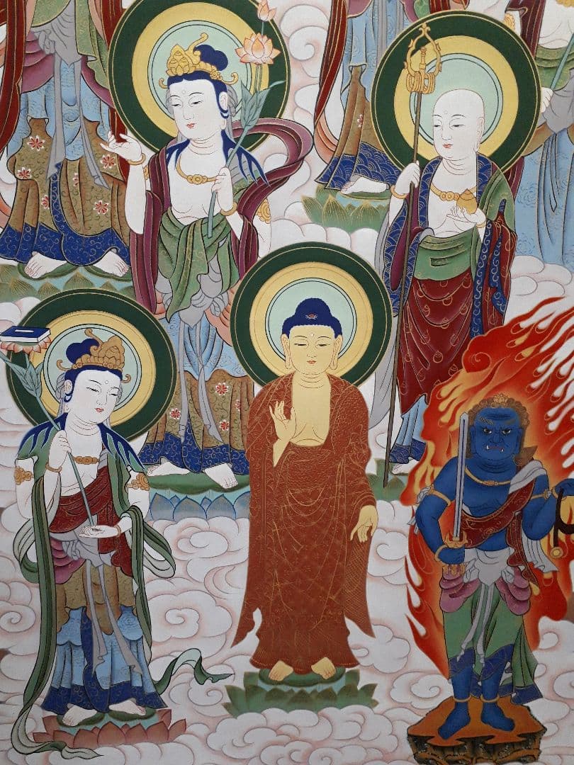 み*る様 ‼️大幅 ‼️ 十三佛　仏画　加藤清人　2尺5寸