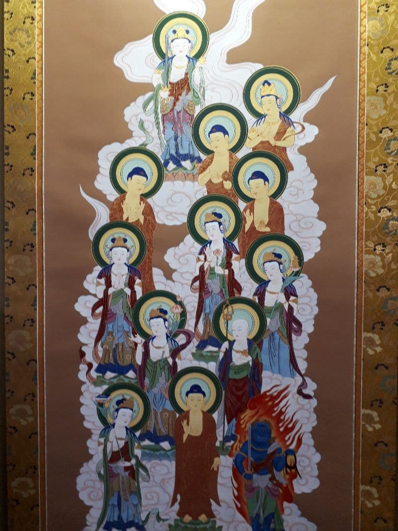 み*る様 ‼️大幅 ‼️ 十三佛　仏画　加藤清人　2尺5寸