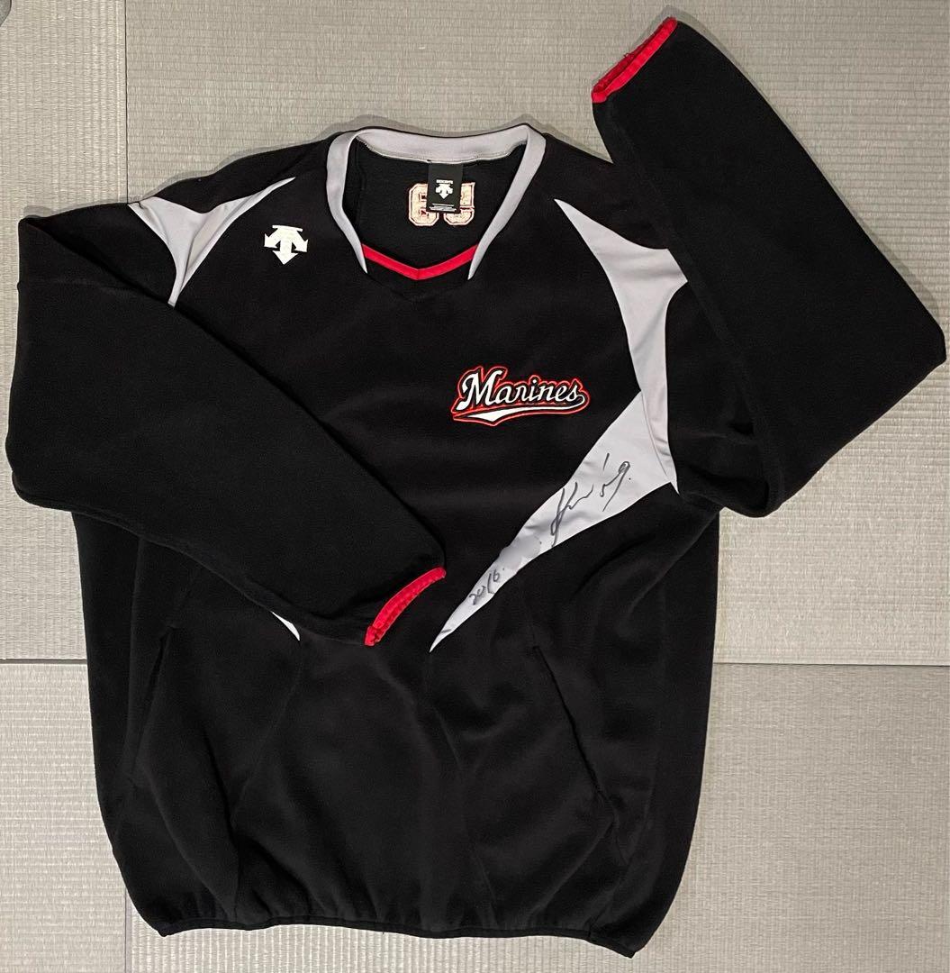 千葉ロッテマリーンズ フリース 支給品 実使用 細谷圭 サイズXO 刺繍