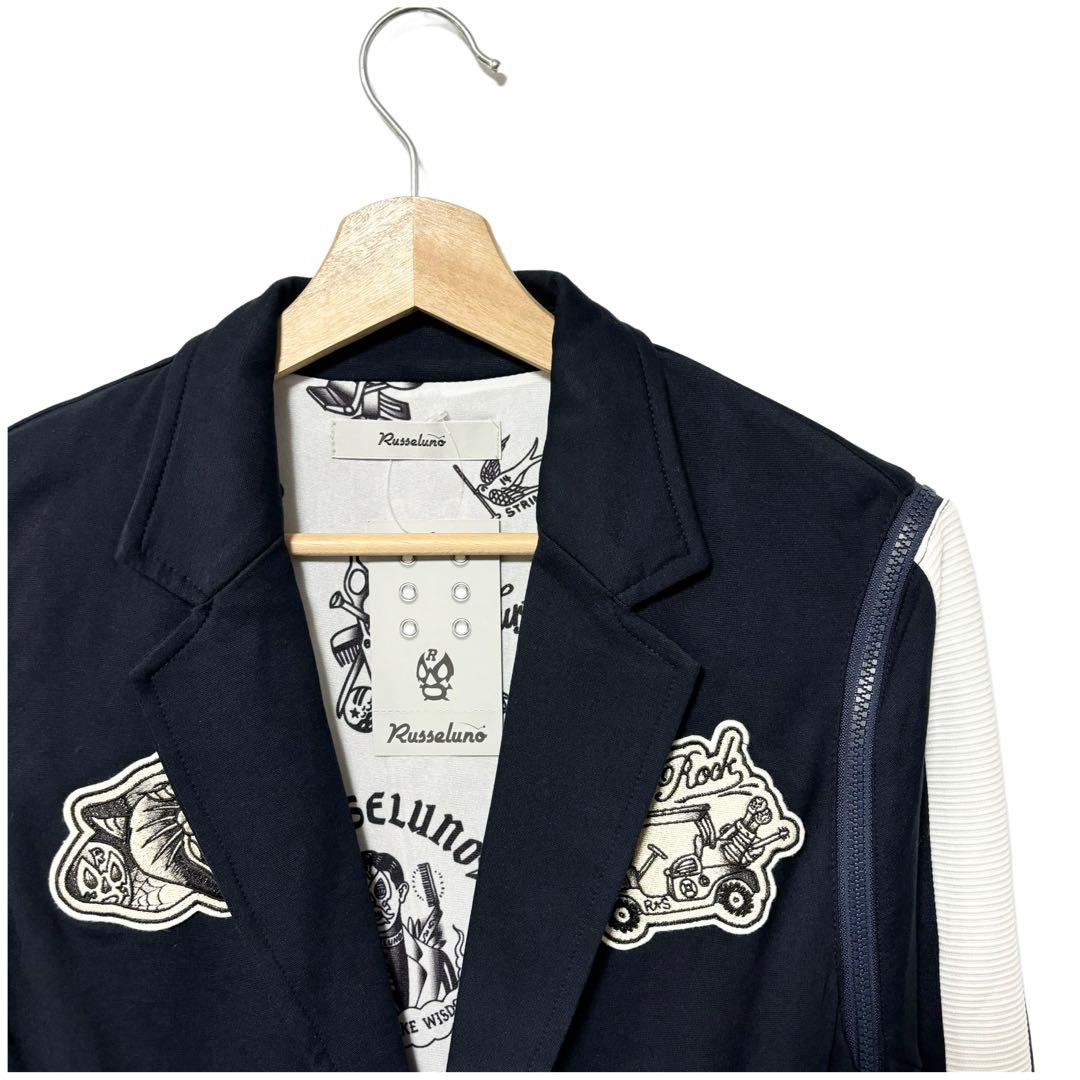 新品 ラッセルノ ゴルフ カスタム テーラード ジャケット ネイビー M 4
