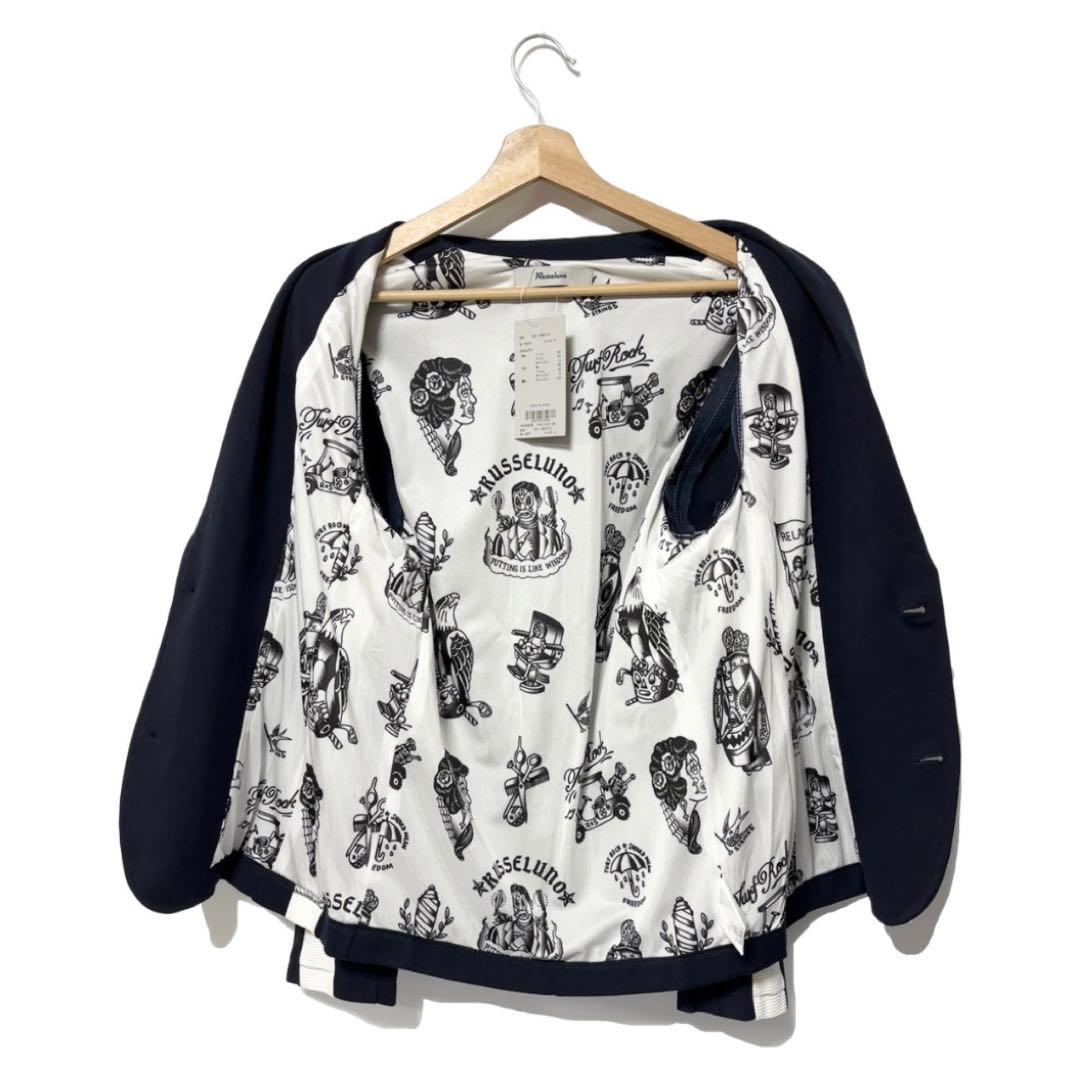 新品 ラッセルノ ゴルフ カスタム テーラード ジャケット ネイビー M 4