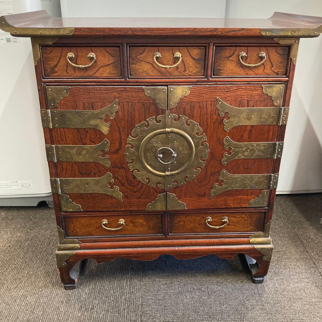 レトロ 李朝家具 李朝 バンダジ 箪笥 キャビネット