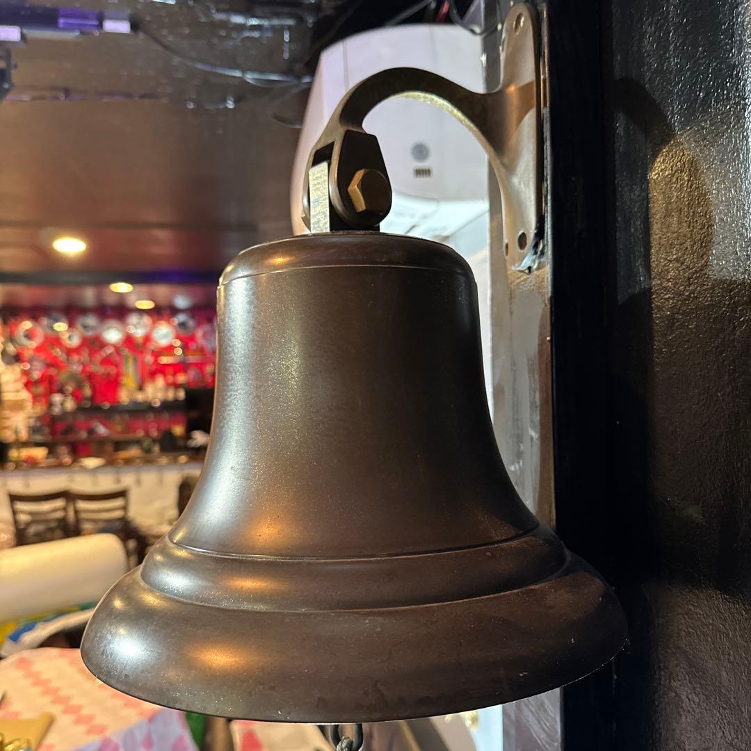 ビンテージ　ブロンズ製クラシック壁掛けベル［A-11］