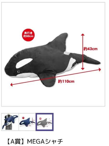 S賞サメとA賞シャチのぬいぐるみセット