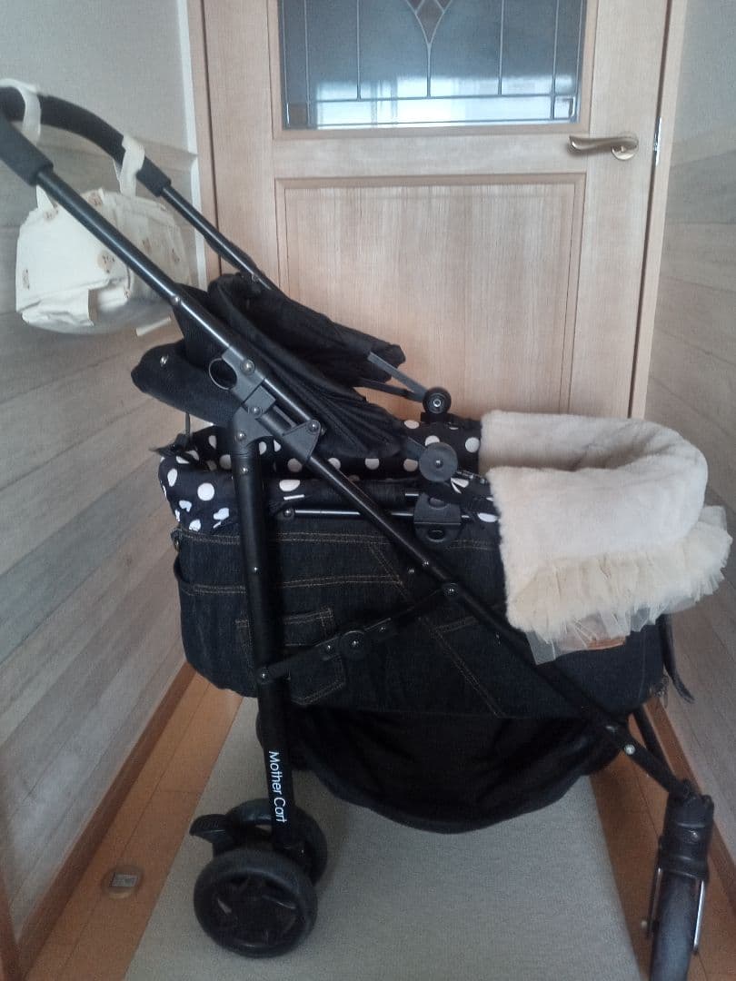 Mother Cat 　ラプレＬ　ペットカート ブラックデニム